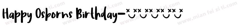 Happy Osborns Birthday字体转换